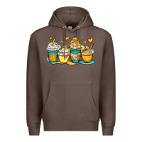 Coffee honey bee coffee cups Premium Hoodie - OliviaCreatesArt