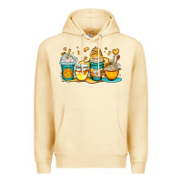 Pina Colada honey bee coffee cups Premium Hoodie - OliviaCreatesArt