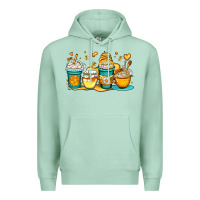 Seafoam honey bee coffee cups Premium Hoodie - OliviaCreatesArt
