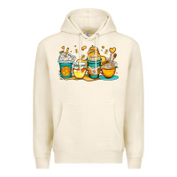 Tofu honey bee coffee cups Premium Hoodie - OliviaCreatesArt