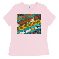 Bubblegum Pink western aztec sunflowers turquoise cowhide Ladies Tee - BarkalooDesign