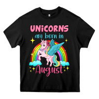 Black unicorns are born in august Heavy Core Tee - Jasminsmagicworld
