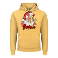 Vintage Mustard santa believe Vintage Hoodie - RanaPortraitStore