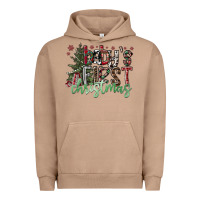 Pigment Burro Baby's First Christmas Urban Hoodie - CowhideDigitalArt