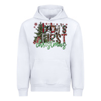 White Baby's First Christmas Urban Hoodie - CowhideDigitalArt