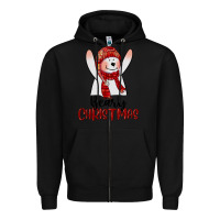 Black beary christmas Zipper Hoodie - CowGirlArtShop