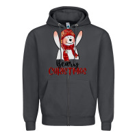 Smoke beary christmas Zipper Hoodie - CowGirlArtShop