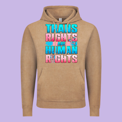 Trans Rights Are Human Rights Vintage Hoodie Designed By Bundleandbundleshop