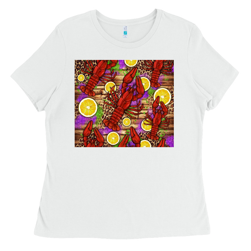 Mardi Gras Crawfish And Lemons Ladies Tee by Jasminsmagicworld | Teevron