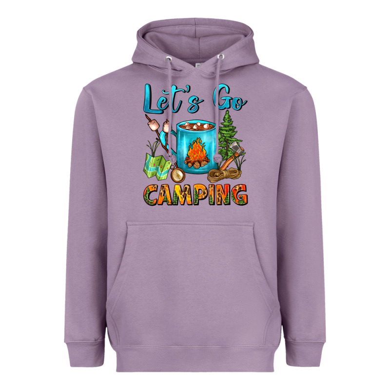 Let's Go Camping Coffee Mug Heavyweight Hoodie by FaDigitalArtStudio | Teevron