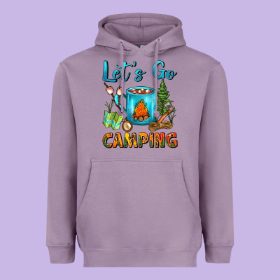 Let's Go Camping Coffee Mug Heavyweight Hoodie Designed By Fadigitalartstudio