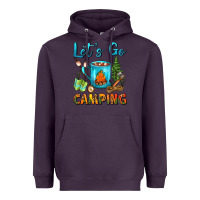 Plum Let's Go Camping Coffee Mug Heavyweight Hoodie - FaDigitalArtStudio