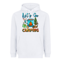 White Let's Go Camping Coffee Mug Heavyweight Hoodie - FaDigitalArtStudio