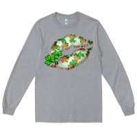 Heather Grey St. Patricks Day White Lips Long Sleeve Tee - Bettercallsaul