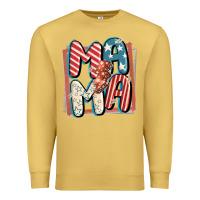 Antique Gold 4th of July mama with lightning bolt Premium Sweatshirt - FaDigitalArtStudio