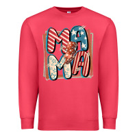 Cardinal 4th of July mama with lightning bolt Premium Sweatshirt - FaDigitalArtStudio