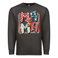 Smoke 4th of July mama with lightning bolt Premium Sweatshirt - FaDigitalArtStudio