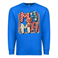 True Royal 4th of July mama with lightning bolt Premium Sweatshirt - FaDigitalArtStudio