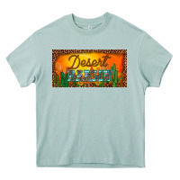 Arona western desert darlin sunset cactus leopard serape   license plate tem Heavy Core Tee - BarkalooDesign