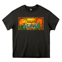 Asphalt western desert darlin sunset cactus leopard serape   license plate tem Heavy Core Tee - BarkalooDesign