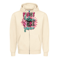 Sandshell fight believe hope survive cancer awareness Zipper Hoodie - CowGirlArtShop