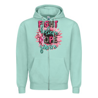 Seafoam fight believe hope survive cancer awareness Zipper Hoodie - CowGirlArtShop