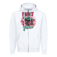 White fight believe hope survive cancer awareness Zipper Hoodie - CowGirlArtShop