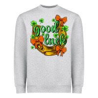 Heather Grey st.patricks good luck Heavyweight Sweatshirt - NancyCooperArtShop