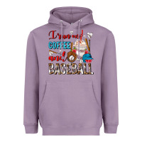 Lavender I Run On Coffee And Baseball Frappe Heavyweight Hoodie - FaDigitalArtStudio