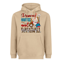 Mushroom I Run On Coffee And Baseball Frappe Heavyweight Hoodie - FaDigitalArtStudio