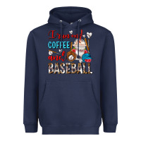 Navy I Run On Coffee And Baseball Frappe Heavyweight Hoodie - FaDigitalArtStudio