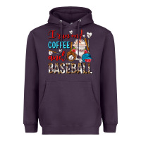 Plum I Run On Coffee And Baseball Frappe Heavyweight Hoodie - FaDigitalArtStudio