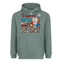 Sage I Run On Coffee And Baseball Frappe Heavyweight Hoodie - FaDigitalArtStudio