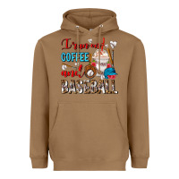Toasted Coconut I Run On Coffee And Baseball Frappe Heavyweight Hoodie - FaDigitalArtStudio