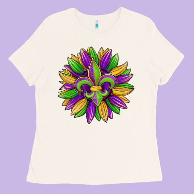 Mardi Gras Carnival Sunflower Ladies Tee Designed By Jasminsmagicworld