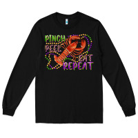 Black pinch peel eat repeat crawfish Long Sleeve Tee - RanaPortraitStore