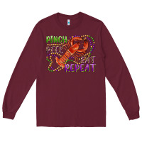 Burgundy pinch peel eat repeat crawfish Long Sleeve Tee - RanaPortraitStore