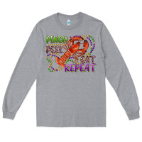 Heather Grey pinch peel eat repeat crawfish Long Sleeve Tee - RanaPortraitStore