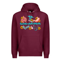 Burgundy gastroenterologist olivia Premium Hoodie - OliviaCreatesArt