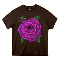 Chocolate Brown Celestial Rose Heavy Core Tee - LillyAllenDesigns