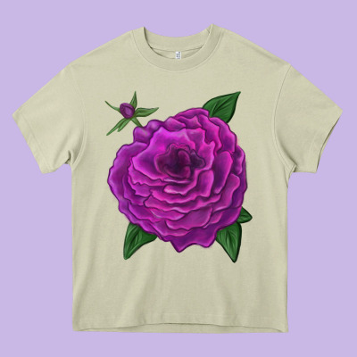 Celestial Rose Heavy Core Tee Designed By Lillyallendesigns