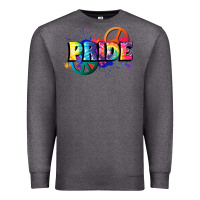 Charcoal Heather Hippie pride Premium Sweatshirt - FaDigitalArtStudio
