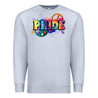 Heather Grey Hippie pride Premium Sweatshirt - FaDigitalArtStudio
