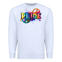 White Hippie pride Premium Sweatshirt - FaDigitalArtStudio