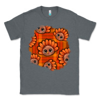 Charcoal Heather Thanksgiving Turkey With Tartan Patch Classic Tee - BundleAndBundleShop