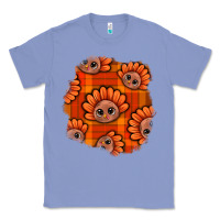Colony Blue Thanksgiving Turkey With Tartan Patch Classic Tee - BundleAndBundleShop