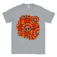 Heather Grey Thanksgiving Turkey With Tartan Patch Classic Tee - BundleAndBundleShop