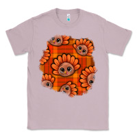 Lilac Thanksgiving Turkey With Tartan Patch Classic Tee - BundleAndBundleShop