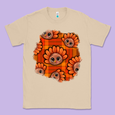 Thanksgiving Turkey With Tartan Patch Classic Tee Designed By Bundleandbundleshop