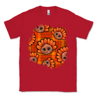 Red Thanksgiving Turkey With Tartan Patch Classic Tee - BundleAndBundleShop